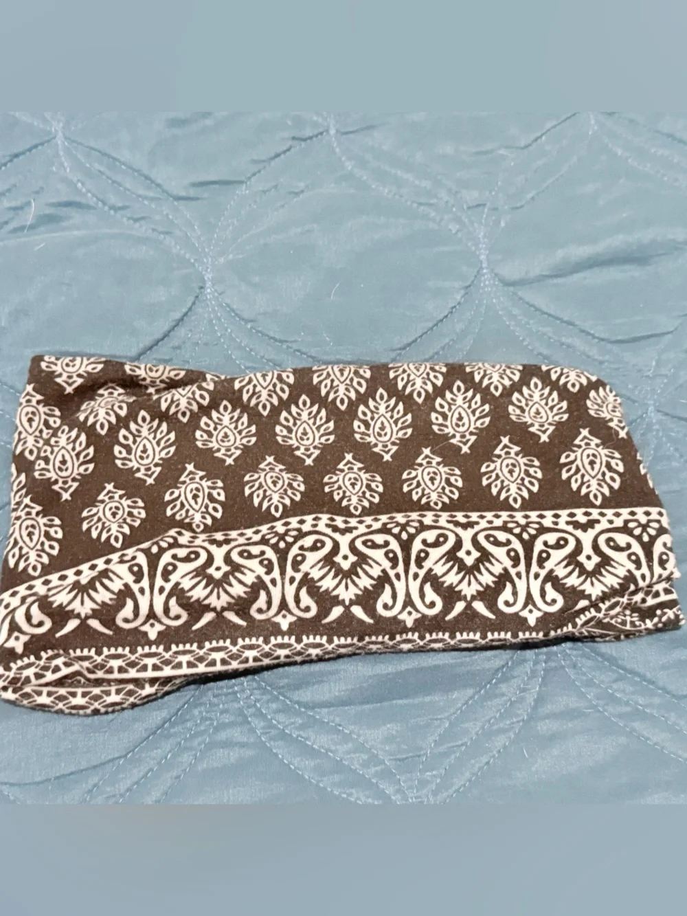 Black and White Paisley Knotted Headband